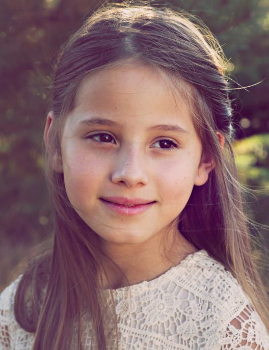 Model Kindermodel met bruin haar audrey