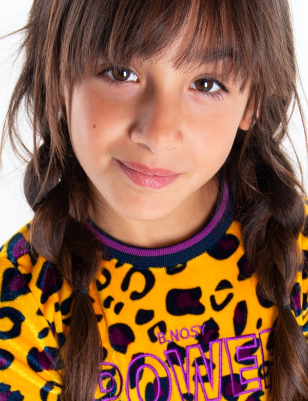 Model Kindermodel met bruin haar jazz-lynn