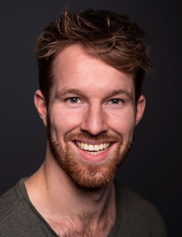 Mannelijk model met bruin haar Jasper