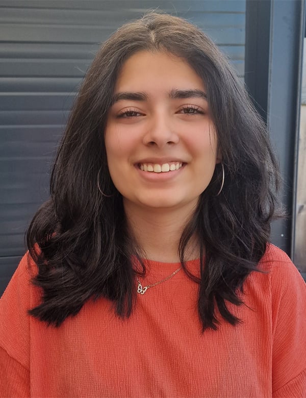 Vrouwelijk model met bruin haar Ashba