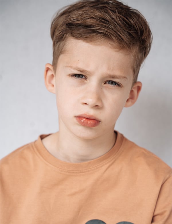 Kindermodel met blond haar Finn