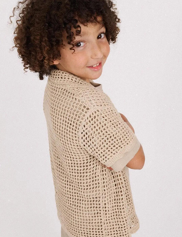 Kindermodel bruin krullend haar Adam k.