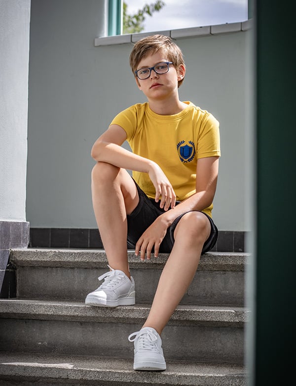 Kindermodel met bruin haar Aiden K.