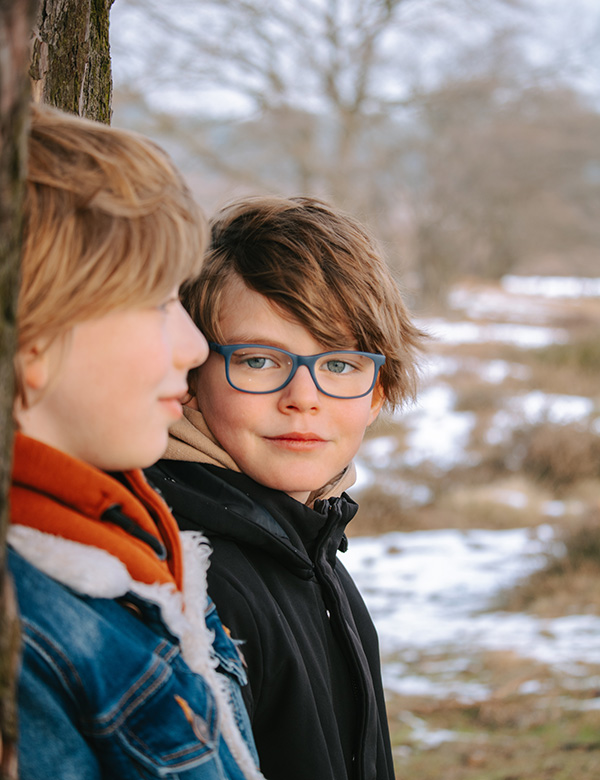 Kindermodel met bruin haar Aiden