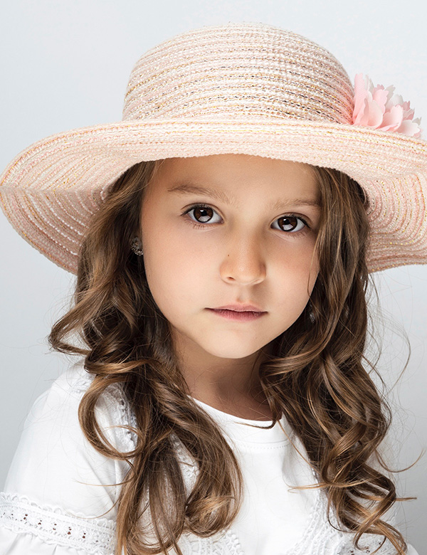 Kindermodel lang bruin haar amelie