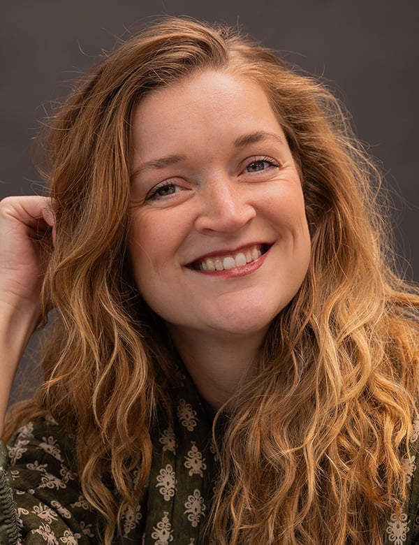 Model Vrouwelijk model met rossig haar anne beu.
