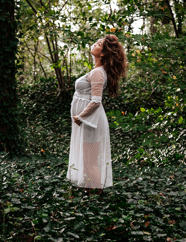 Vrouwelijk model met bruin haar Anne-Sophie