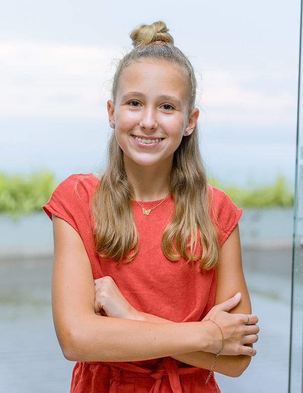Kindermodel meisje lang blond haar Aubrey