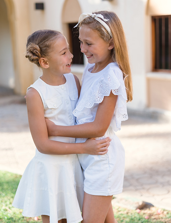 Kindermodel meisje lang blond haar Aubrey