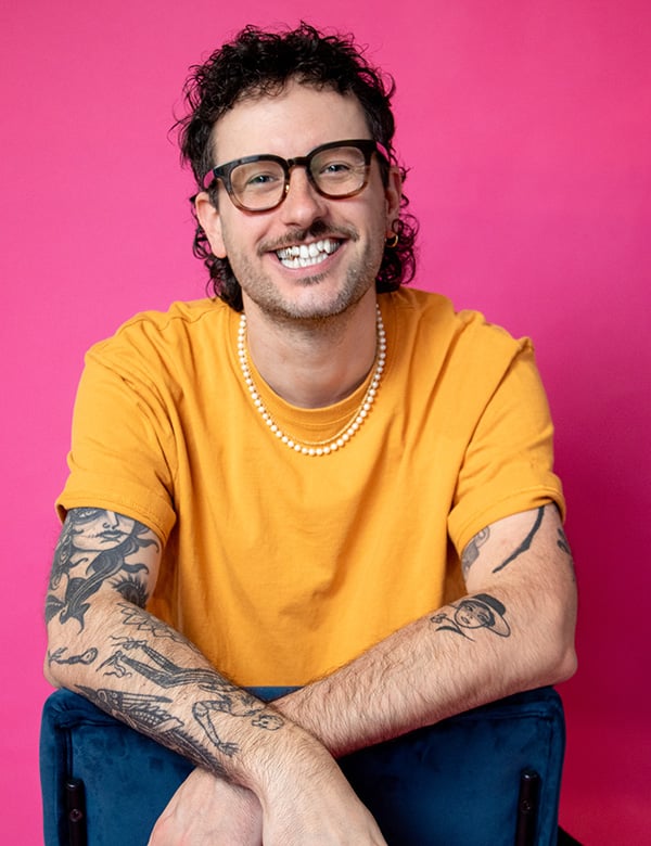 Mannelijk model met bruin haar Bart S.