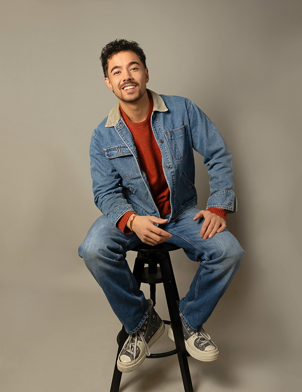 Mannelijk model met donker haar Beau J.