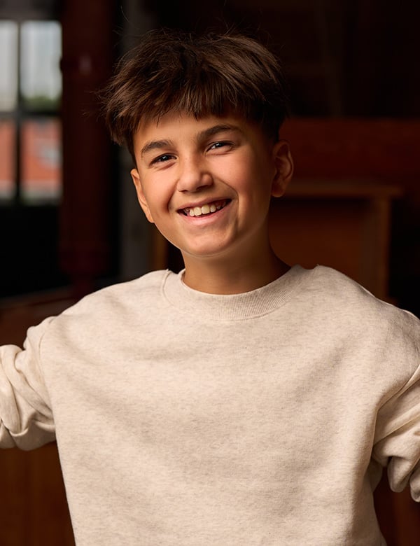 kindermodel met kort bruin haar Benjamin G.