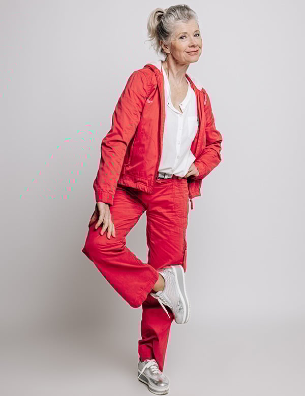 Vrouwelijk model met grijs haar Blanka