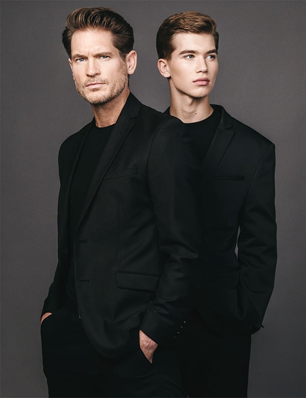 Mannelijk model met bruin haar Berend