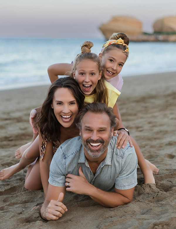 Familiemodellen twee dochters moeder vader brix/jurisch
