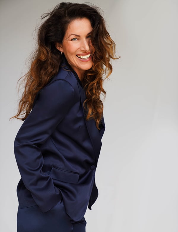 Vrouwelijk model met bruin haar Caroline P.