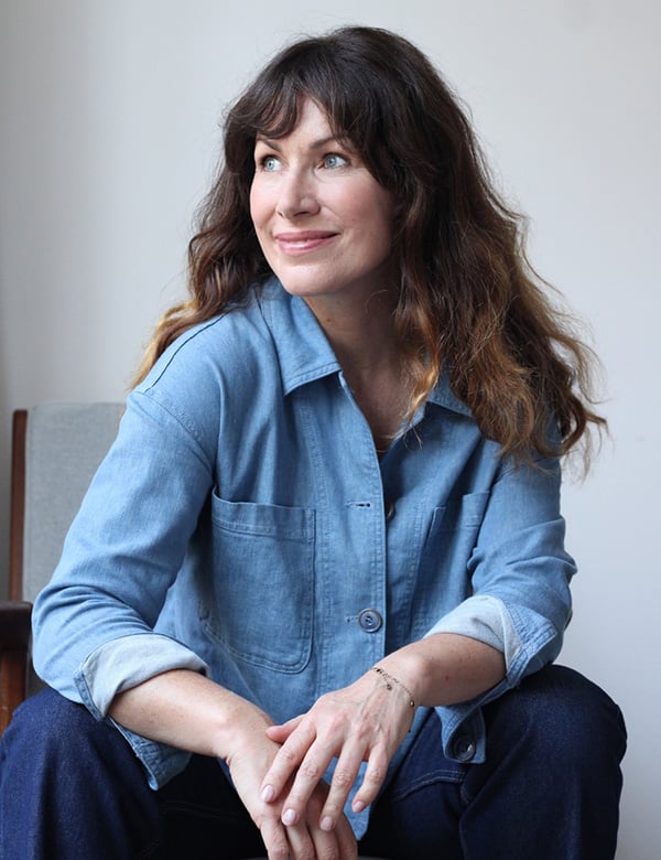 Vrouwelijk model met bruin haar Caroline P.