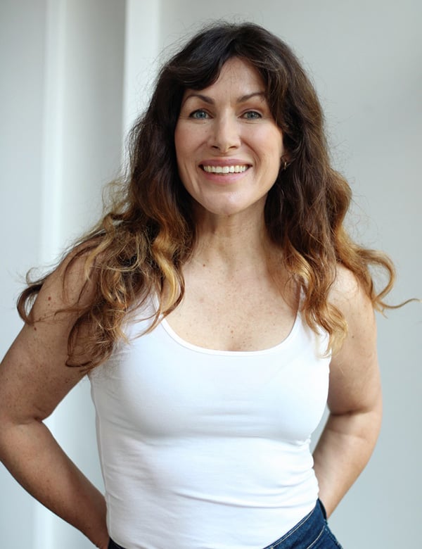 Vrouwelijk model met bruin haar Caroline P.