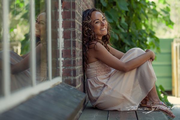 Vrouwelijk model met bruin haar Charlotte