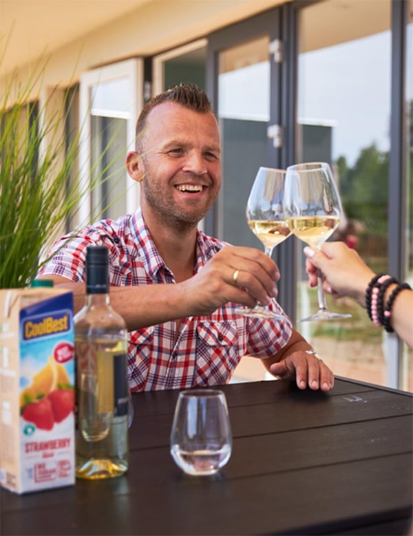 Mannelijk model met blond-grijs haar Chiel