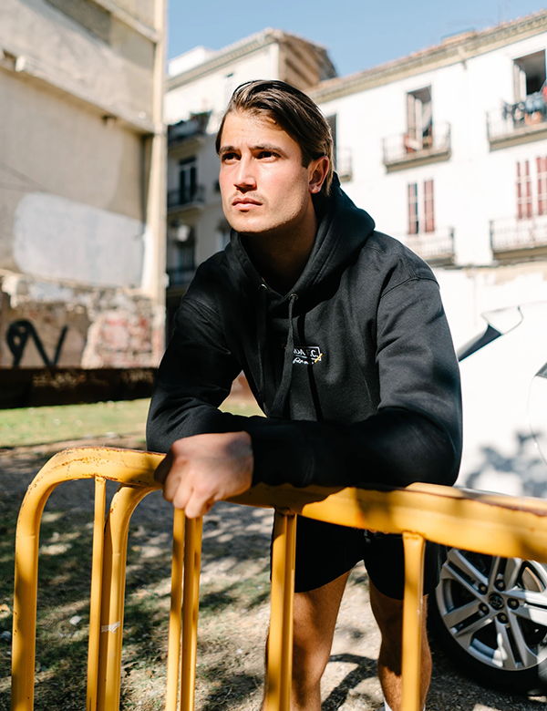 Mannelijk model met bruin haar Daan S.
