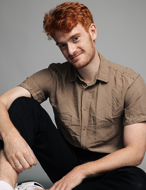 Mannelijk model met rood haar Daan