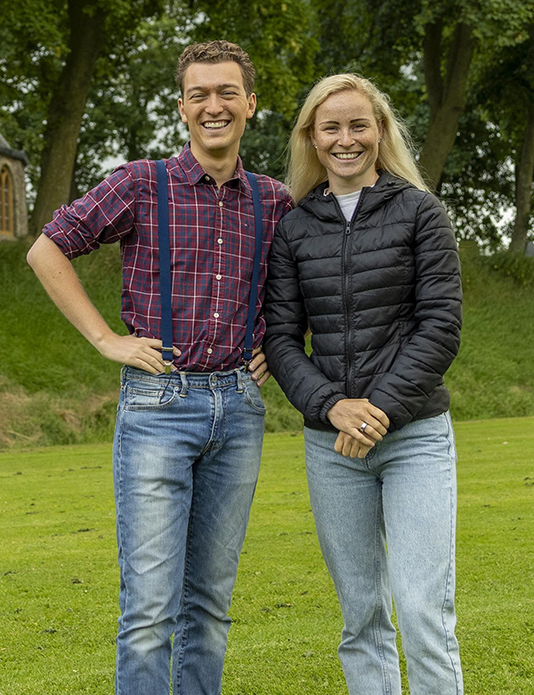 Mannelijk model met bruin haar Daan Wa.