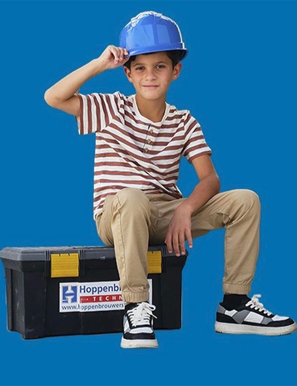 Kindermodel jongen bruin haar Damine