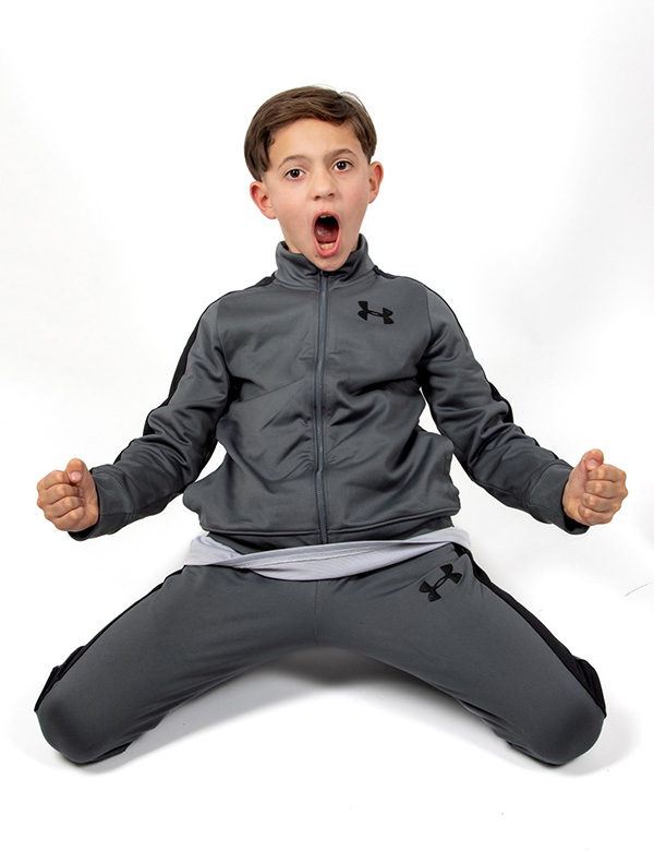 Kindermodel bruin haar Damine