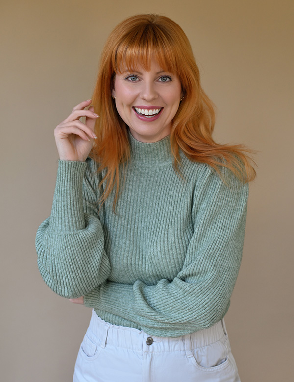 Vrouwelijk model met rood haar Daphne L.