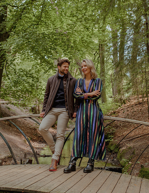 Mannelijk model met bruin haar Demian