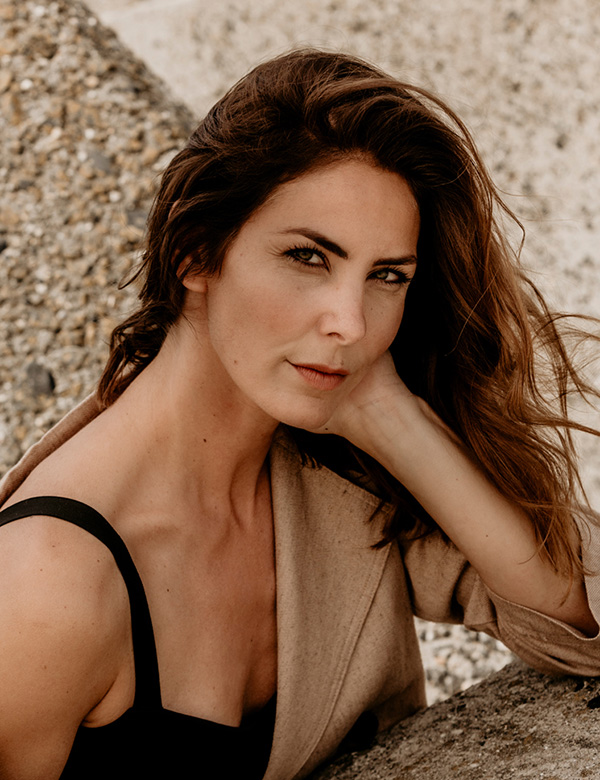 Model vrouw bruin haar Deri