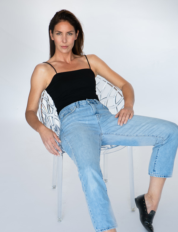 Model vrouw bruin haar Deri