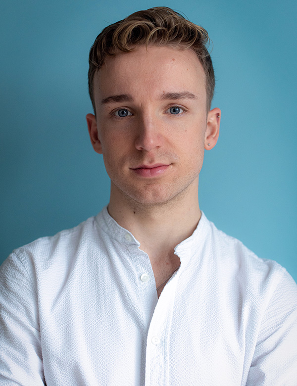 Mannelijk model met blond haar Dirk