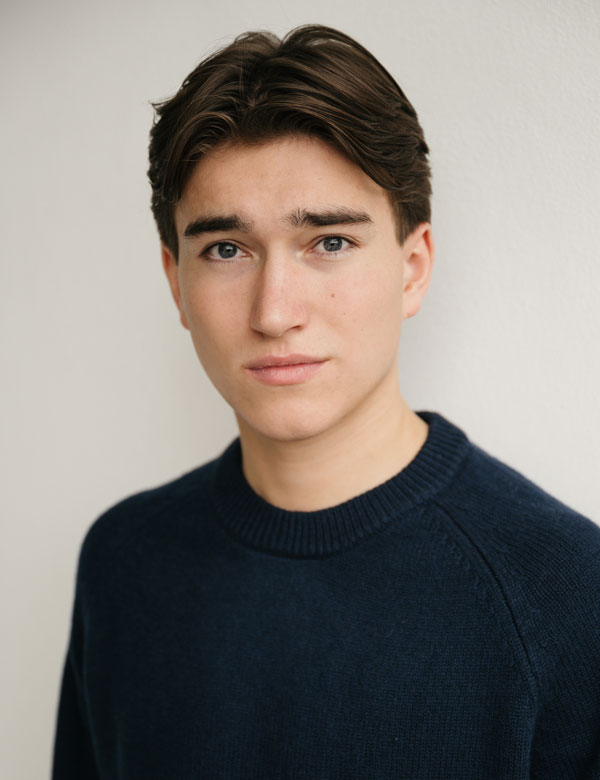 Mannelijk model met bruin haar Dirk U.