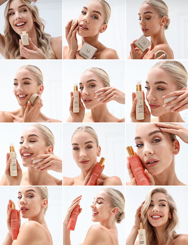 Vrouwelijk model met blond haar Doete