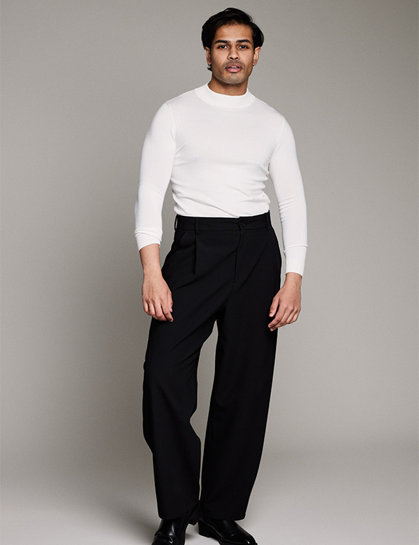 Mannelijk model met zwart haar Donnavon