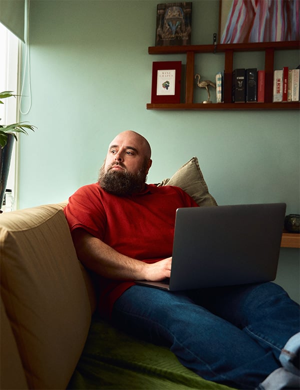 Mannelijk model met bruin haar Duncan