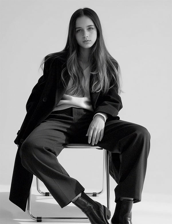 Kindermodel met bruin haar Ela