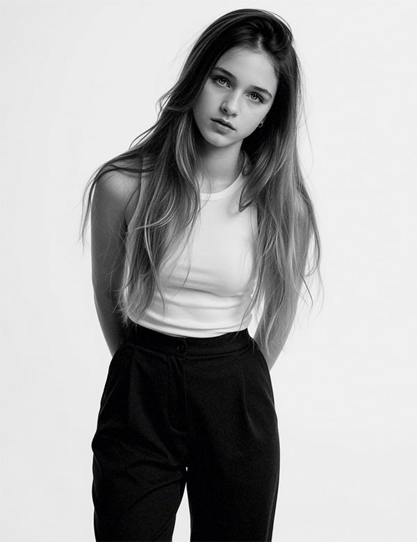 Kindermodel met bruin haar Ela