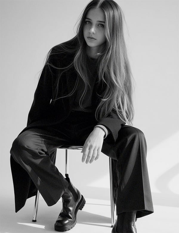 Kindermodel met bruin haar Ela