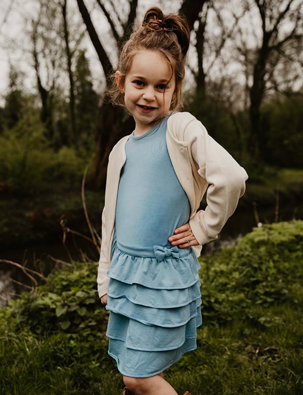 meisjes kindermodel met donkerblond haar Elin T.