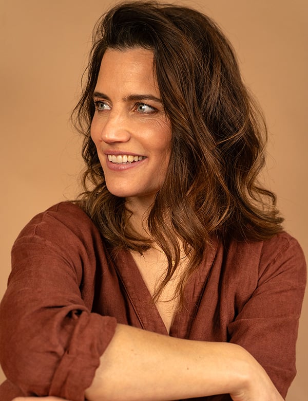 Vrouwelijk model met bruin haar Elsemiek.