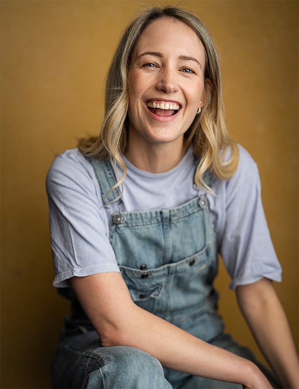 Vrouwelijk model met blond haar Esther W.