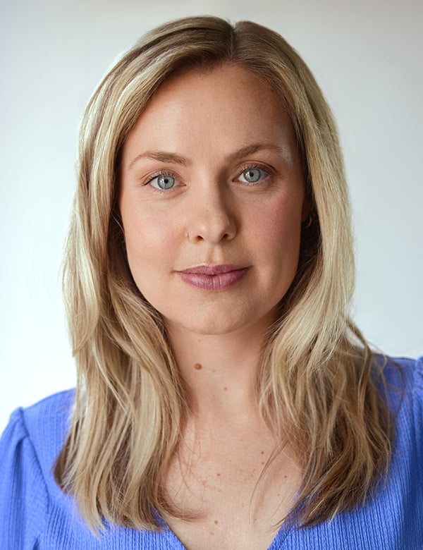 Vrouwelijk model met blond haar Eva D.