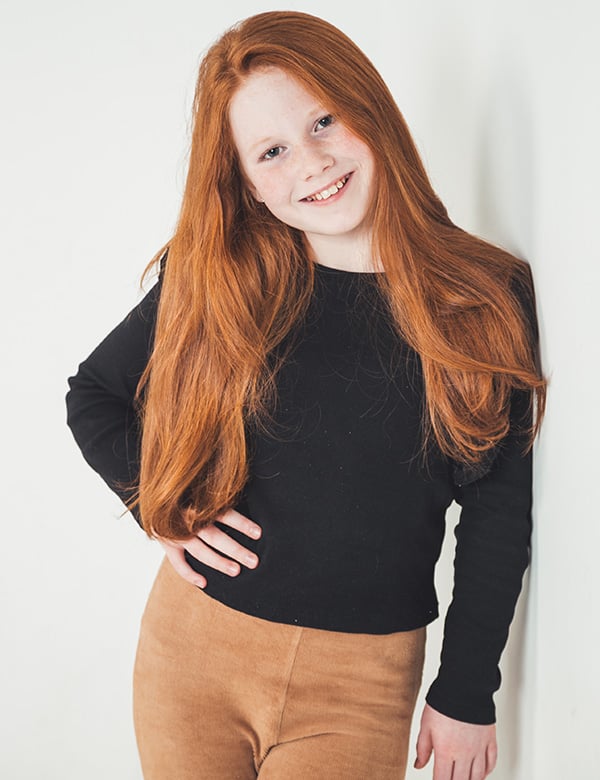 Kindermodel met rood haar Eva V.