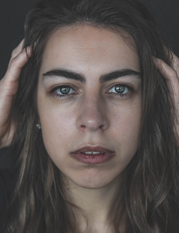 Vrouwelijk model met bruin haar Eva