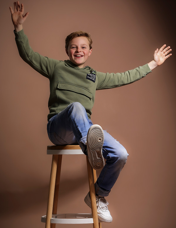 Kindermodel met blond haar Fabian