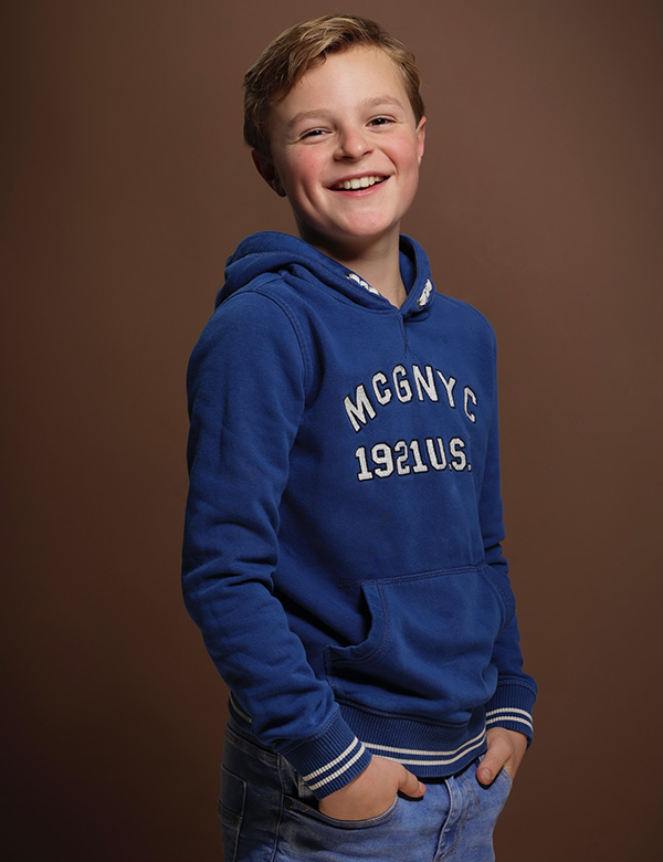 Kindermodel met blond haar Fabian