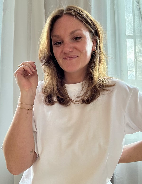 Vrouwelijk model met roodbruin haar Fabienne V.